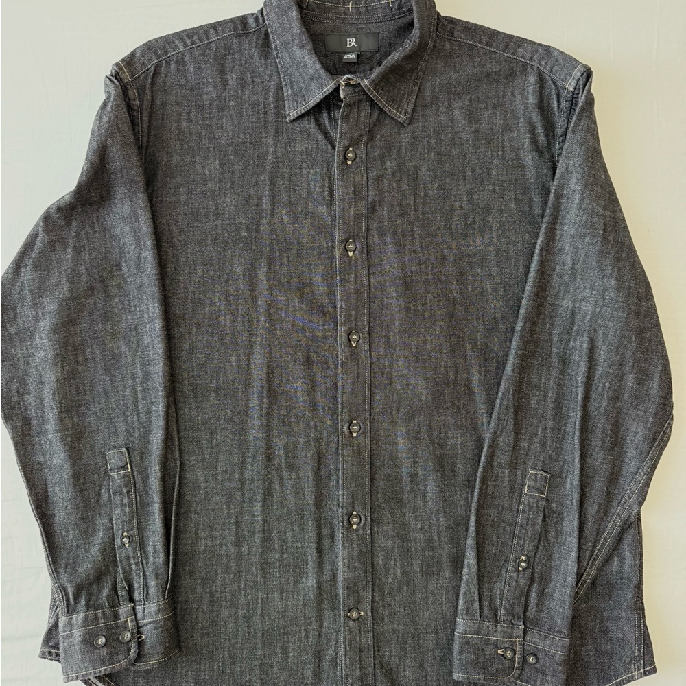 Banana Republic Dark Gray Button Down Shirt